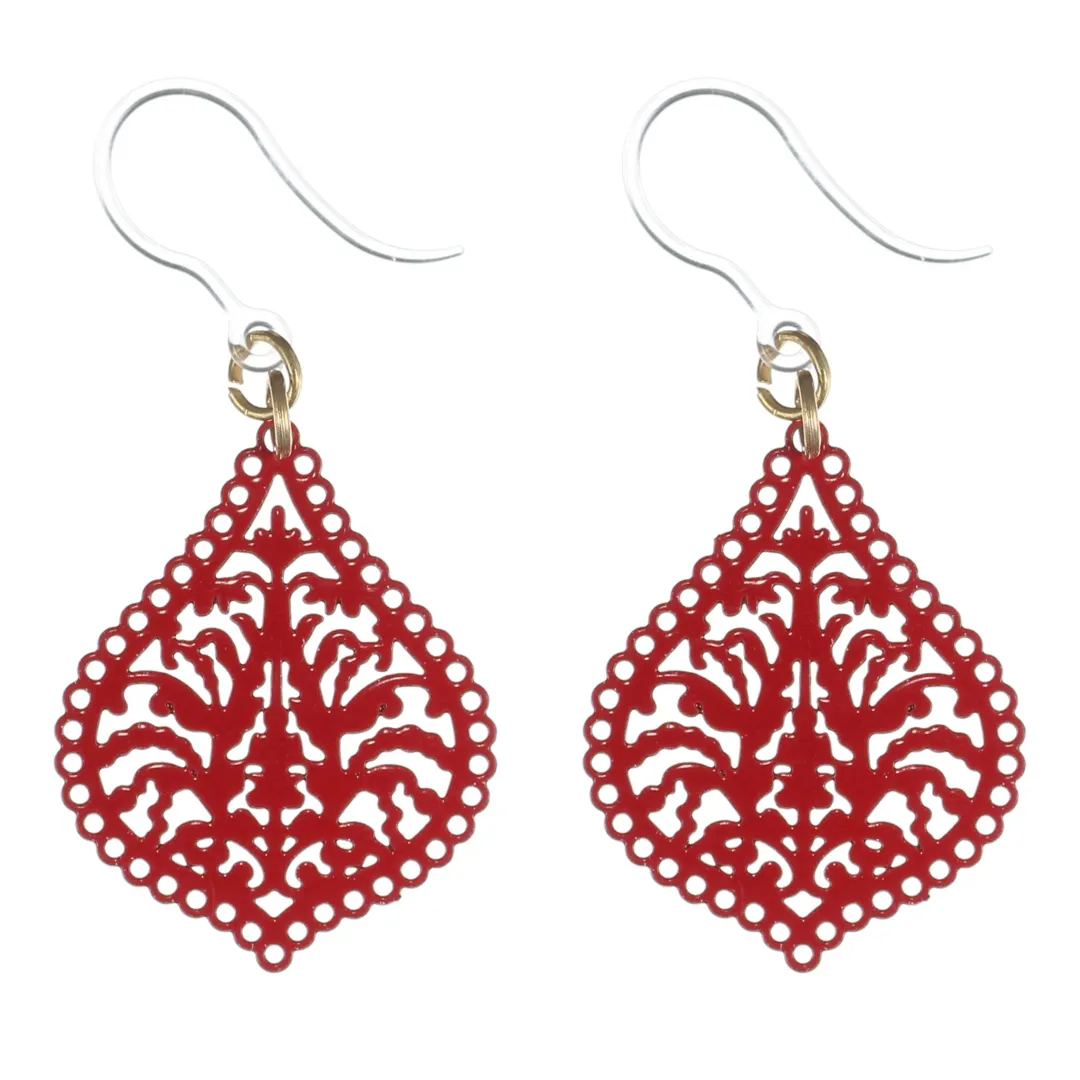 Moroccan Lamp Dangles Hypoallergenic Earrings for Sensitive Ears Made with Plastic Posts