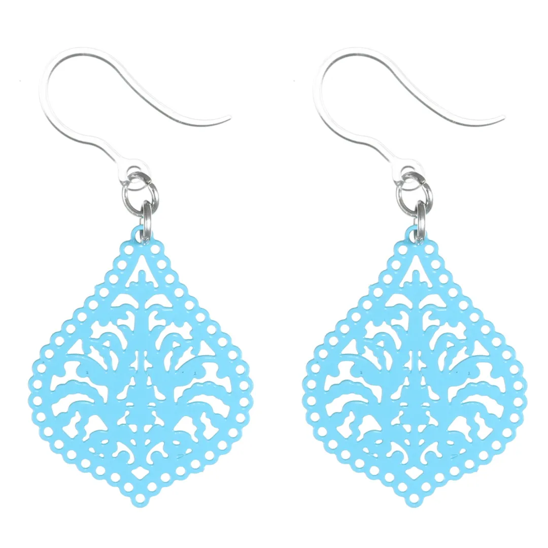 Moroccan Lamp Dangles Hypoallergenic Earrings for Sensitive Ears Made with Plastic Posts