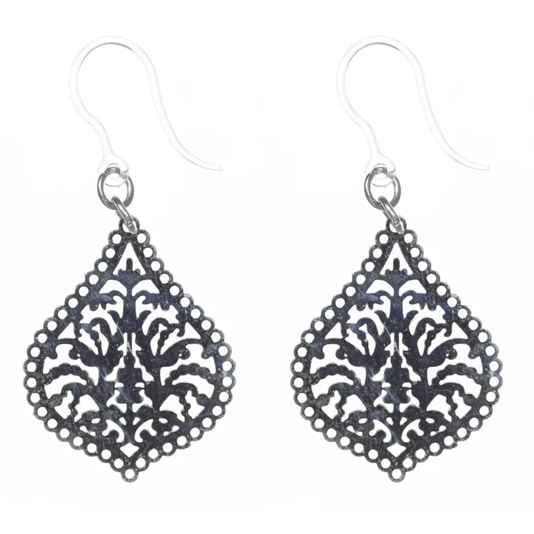 Moroccan Lamp Dangles Hypoallergenic Earrings for Sensitive Ears Made with Plastic Posts