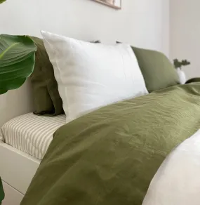 Moss Linen Duvet Cover Set