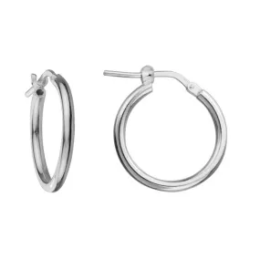 Mountz Collection 20MM Round Hoop Earrings in Sterling Silver