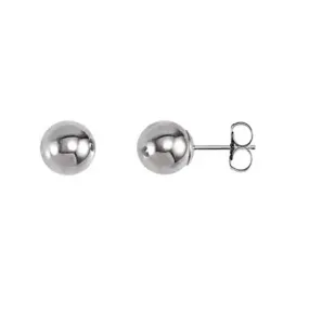 Mountz Collection 7MM Ball Stud Earrings in 14K White Gold