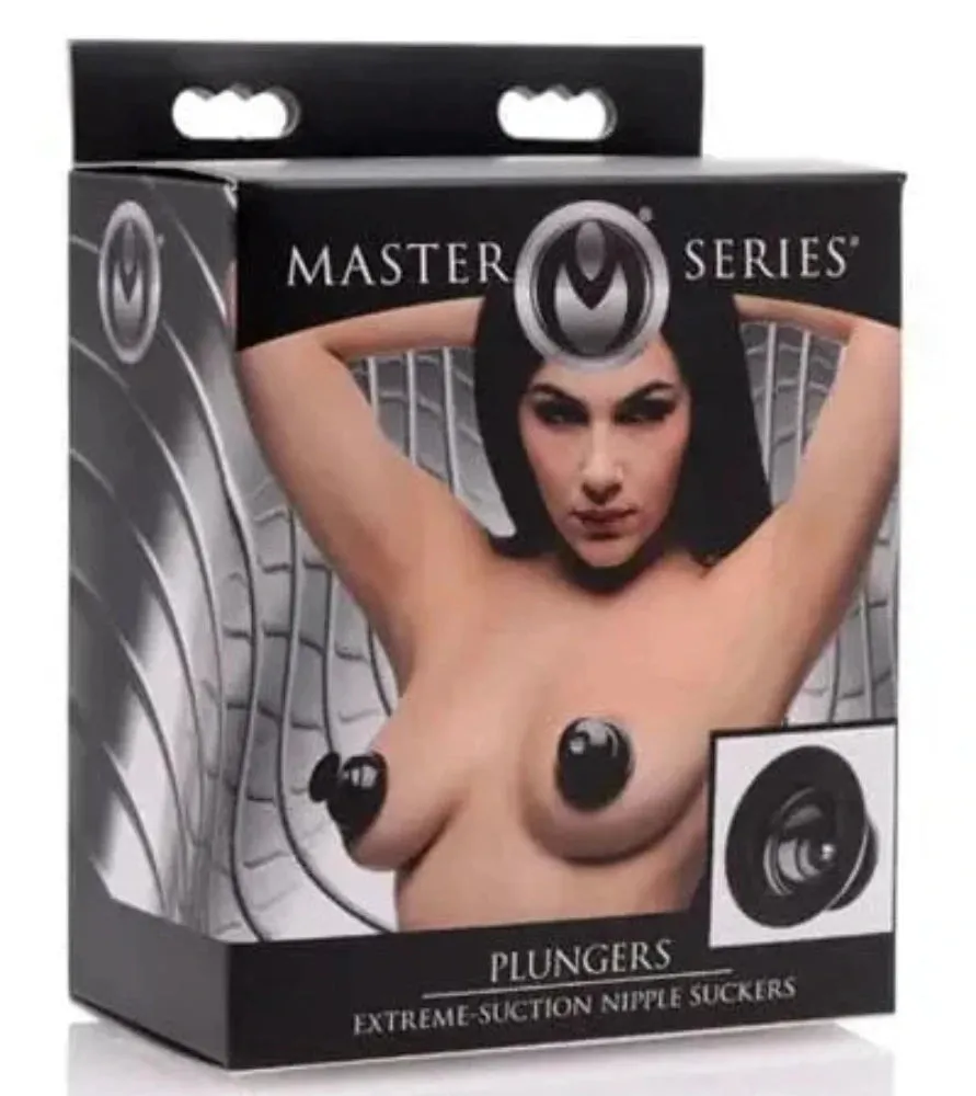 MS ''Plungers'' Extreme Suction Nipple Suckers –Black