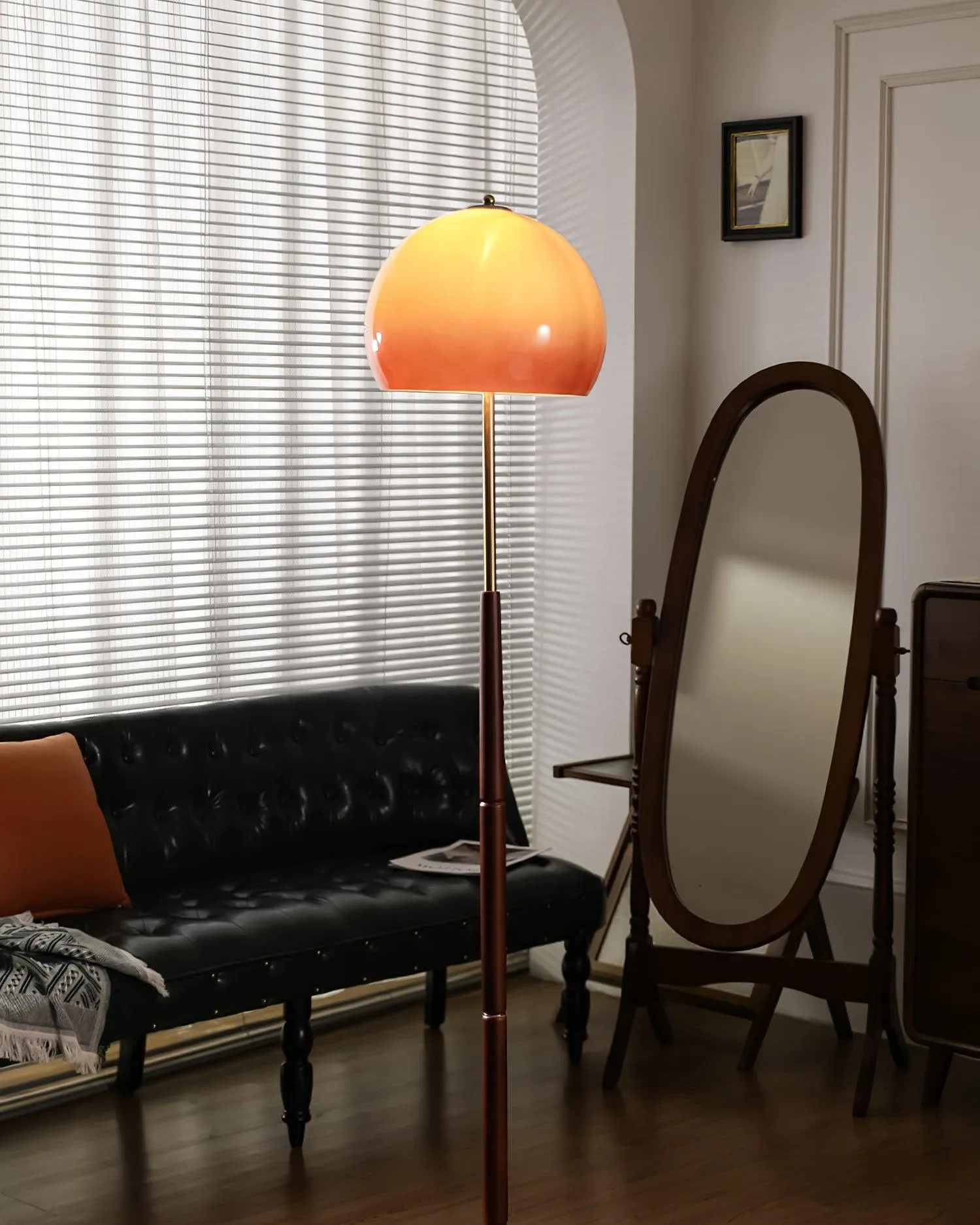 Mushroom Wood Floor Lamp