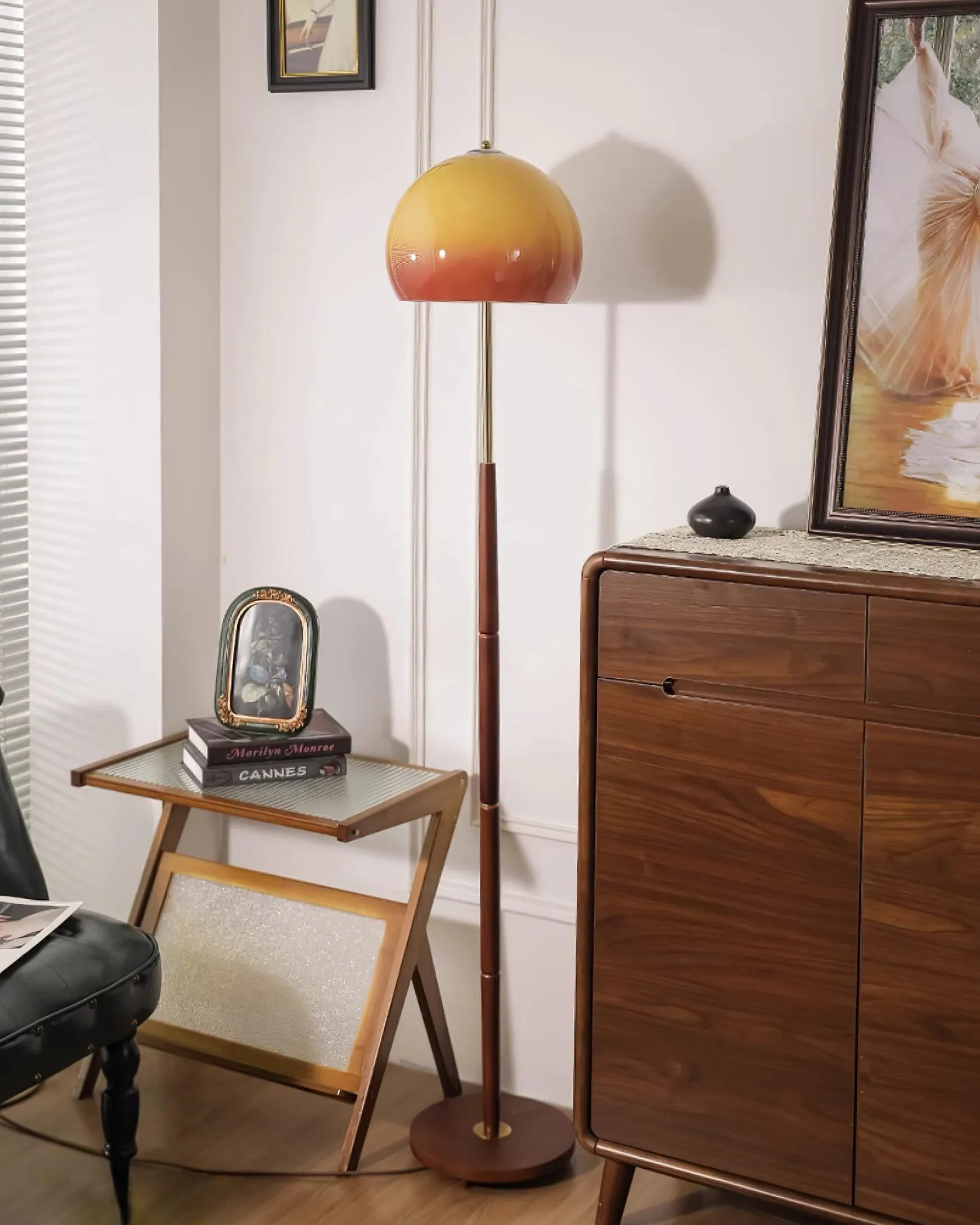 Mushroom Wood Floor Lamp