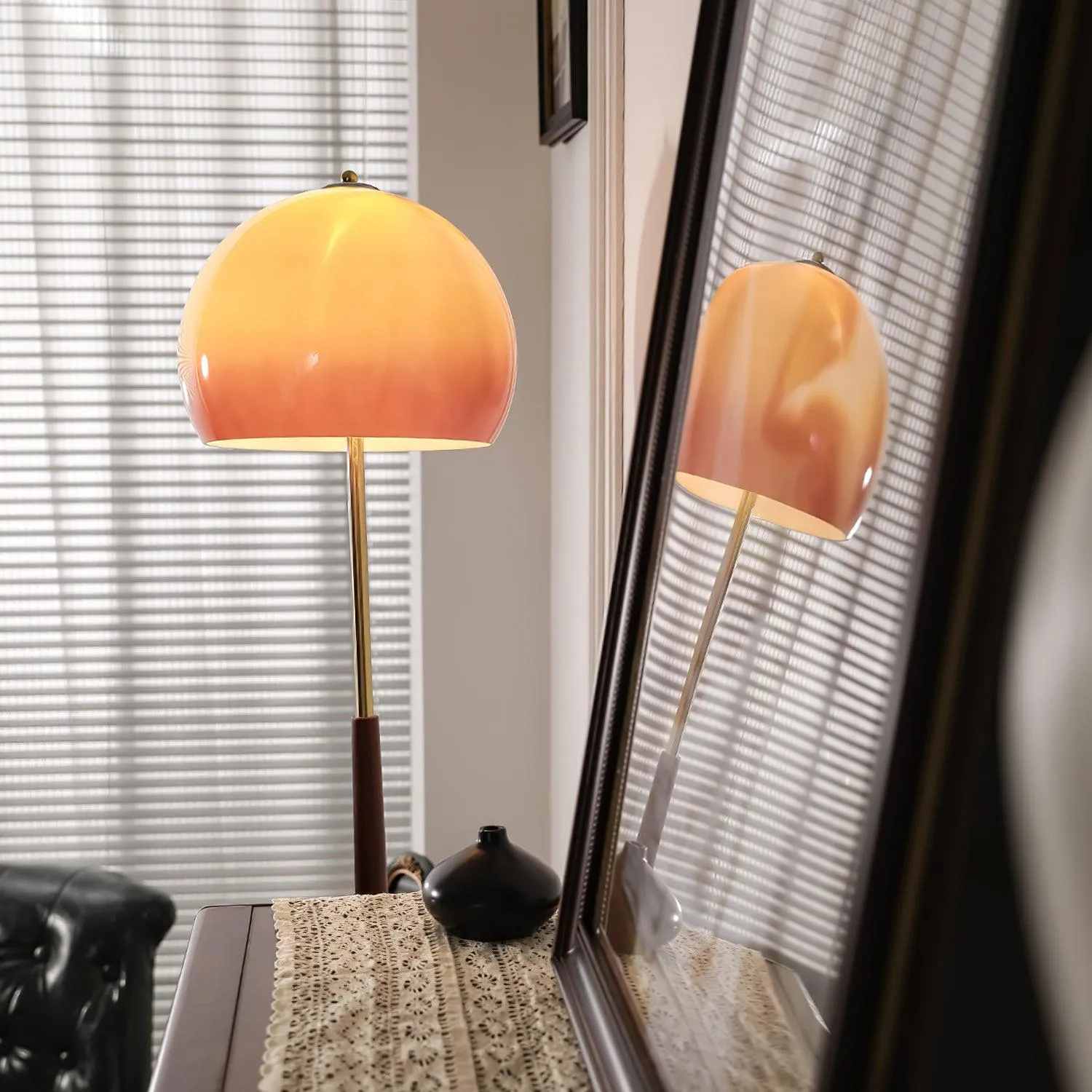 Mushroom Wood Floor Lamp