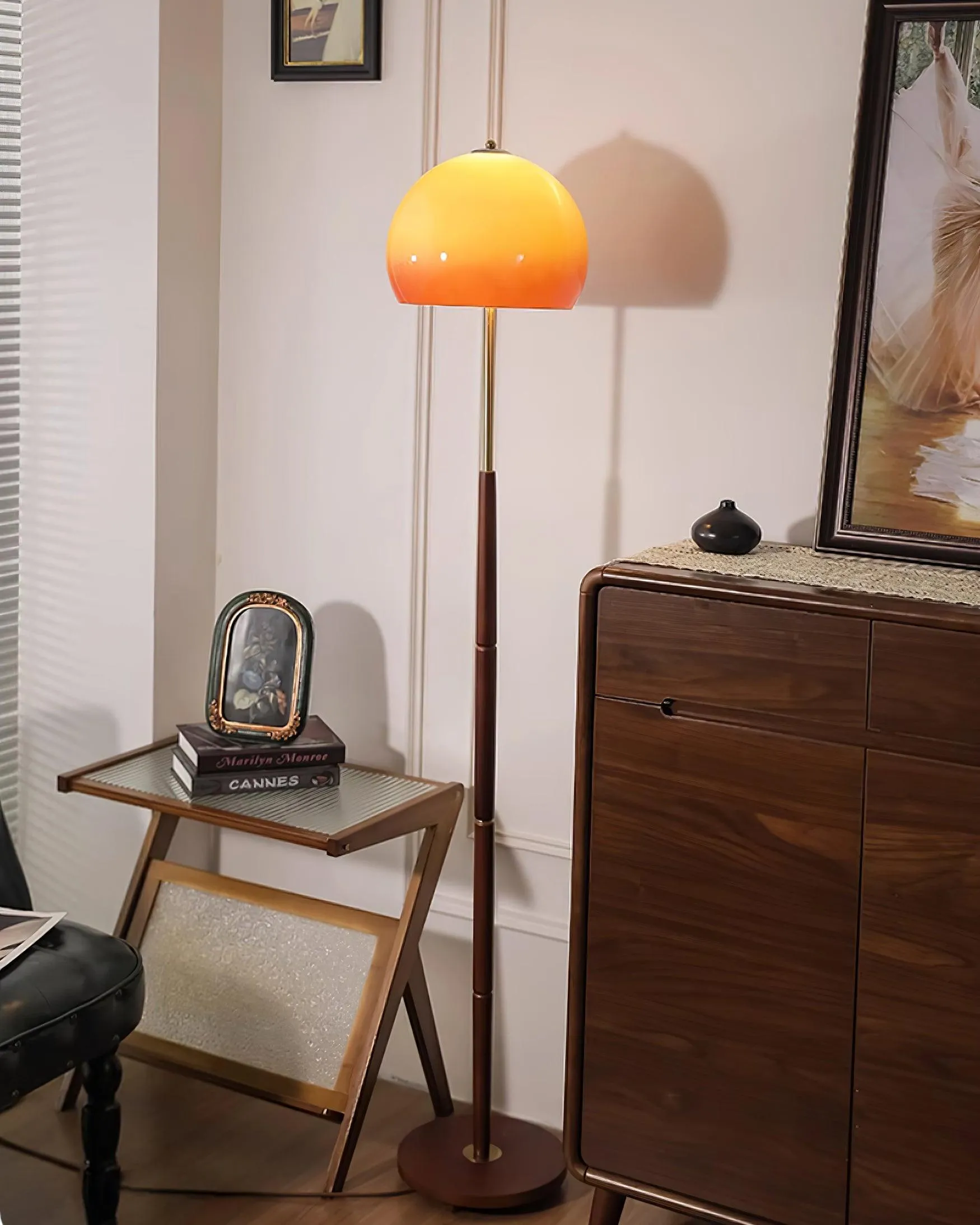 Mushroom Wood Floor Lamp