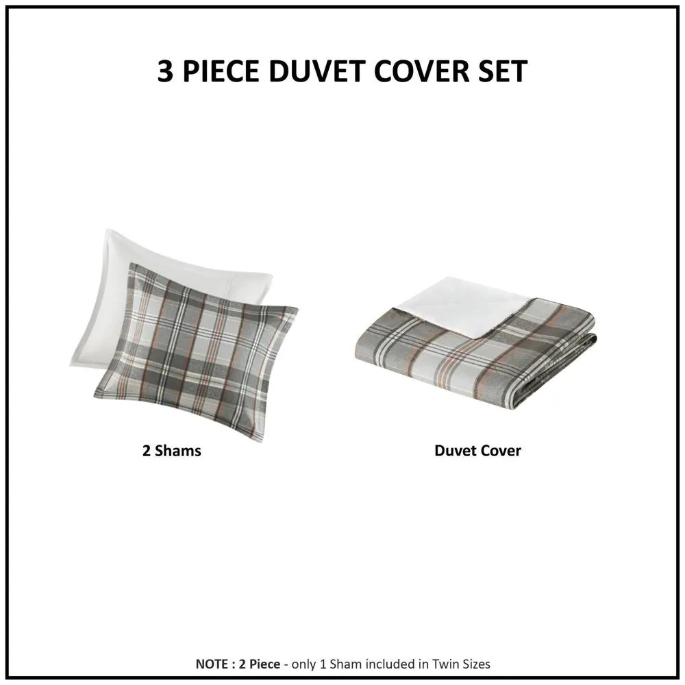 New - Intelligent Design Twin/Twin Extra Long Reeve Ultra Soft Plaid Microfiber Duvet