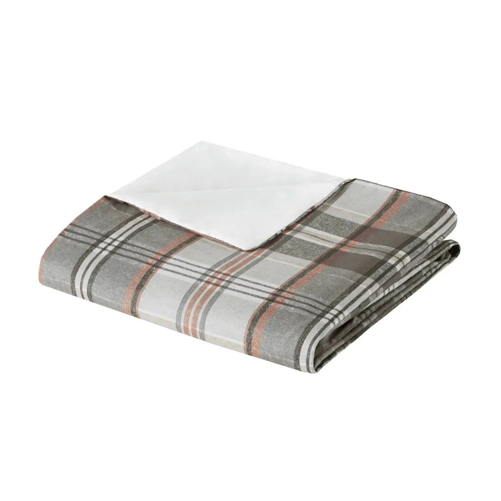 New - Intelligent Design Twin/Twin Extra Long Reeve Ultra Soft Plaid Microfiber Duvet