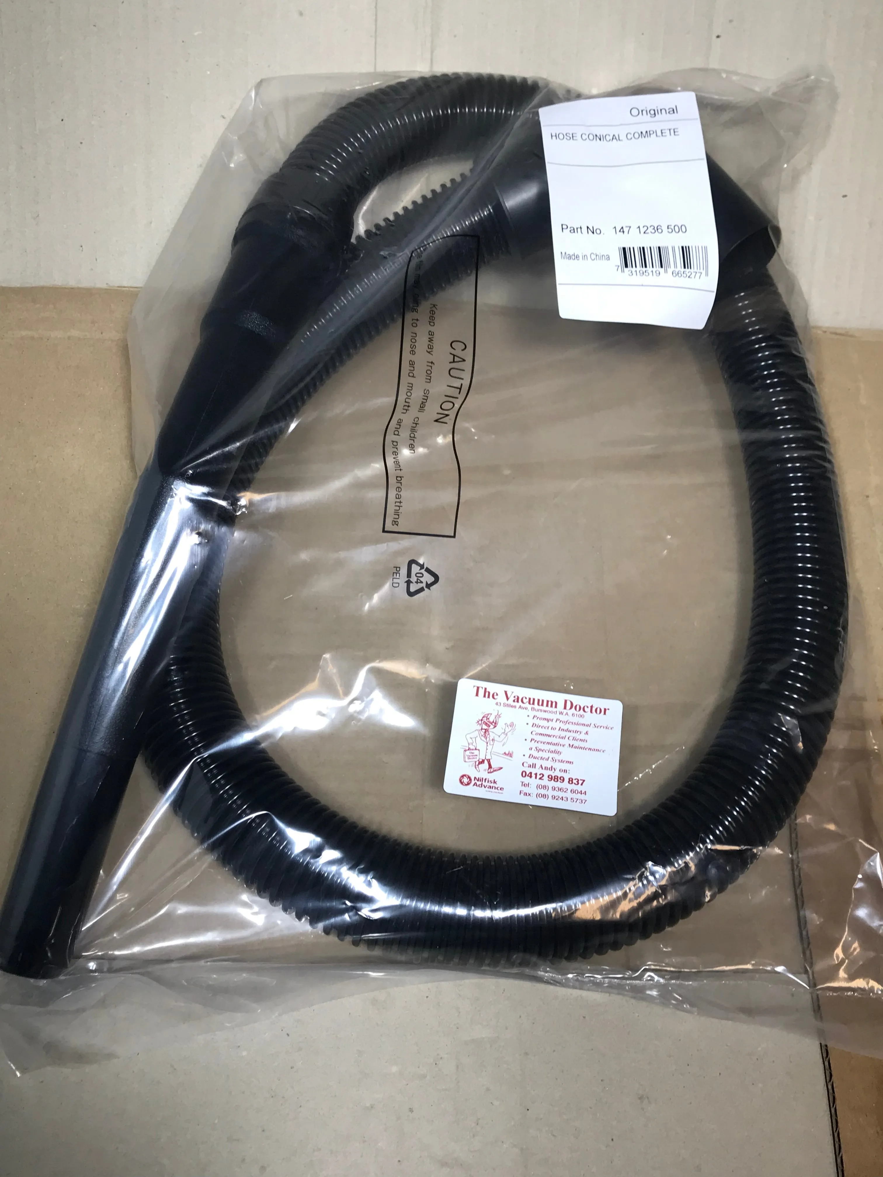 Nilfisk GD5 and GD10 Backpack Vacuum Cleaner Hose Complete With Bent Tube