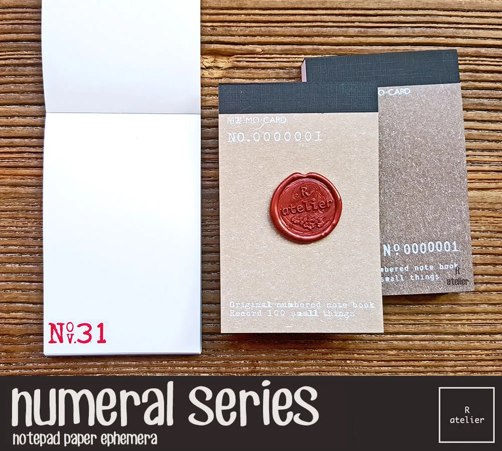 Numeral Series Scrapbooking Paper Notepads