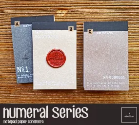 Numeral Series Scrapbooking Paper Notepads