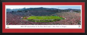 Ohio State Buckeyes 2025 Rose Bowl Game vs. Oregon Deluxe Frame Panorama