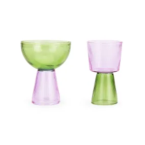 Oorun Didun Glass Cups by Yinka Ilori - - Green/ Purple