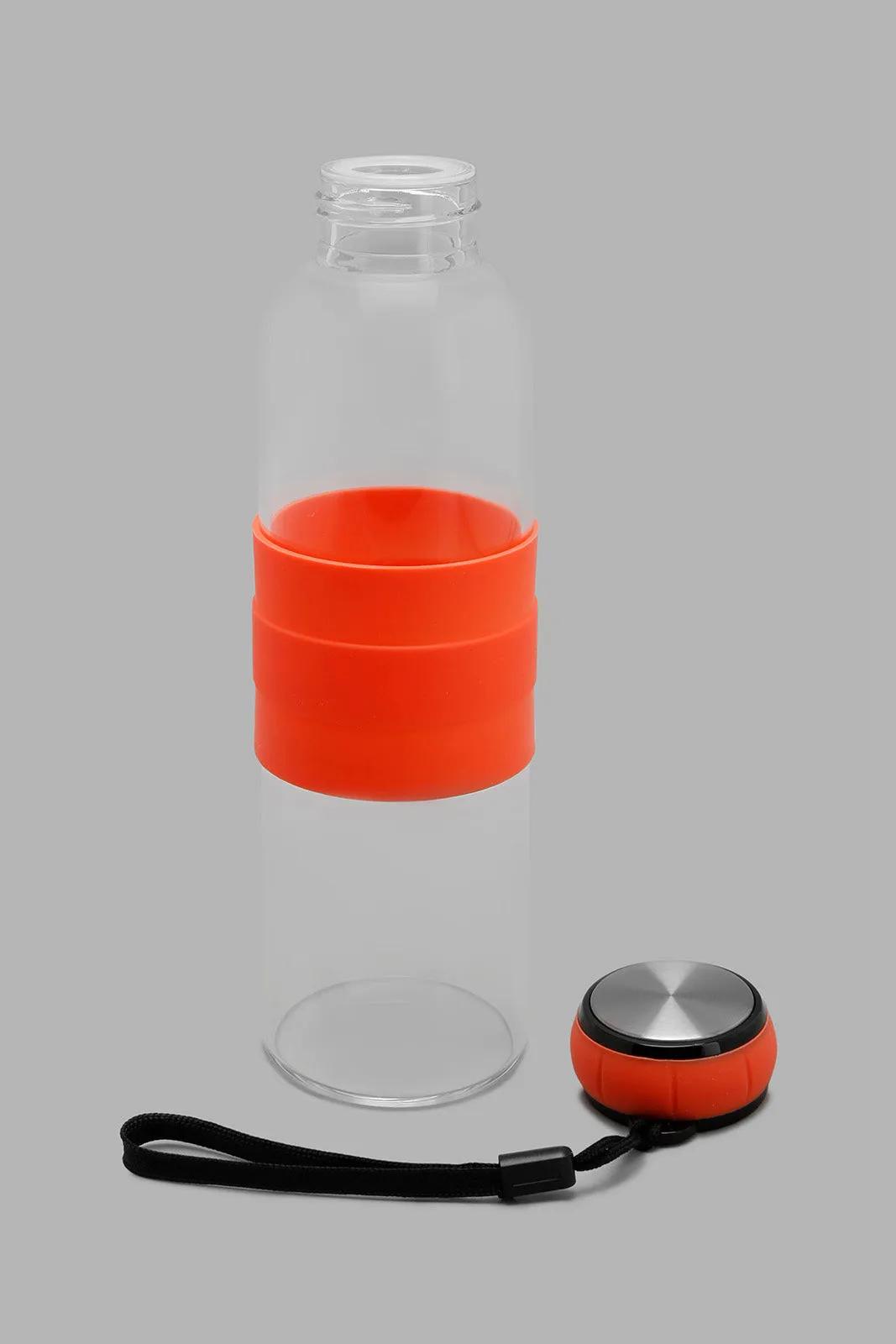 Orange Borosilicate Glass Bottle