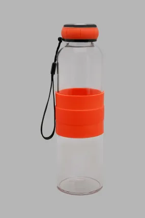 Orange Borosilicate Glass Bottle