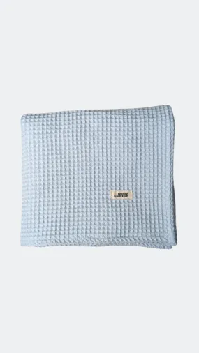 Organic Cotton Baby Blanket - Blue