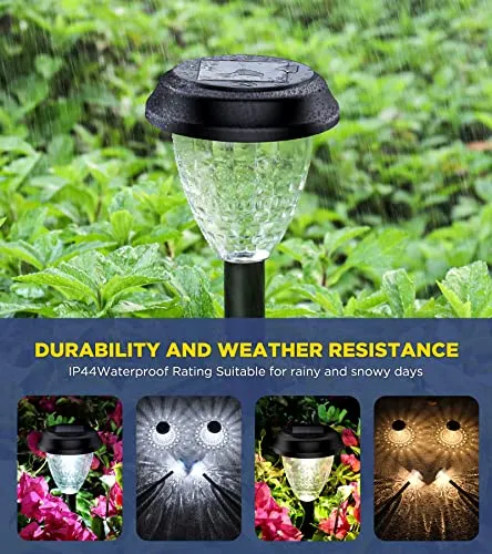 ornesign Ultra Bright Solar Outdoor Lights Decorative 10 Pack, 100% Faster Charge Solar Pathway Garden Lights Up to 12H Auto On/Off, Solar Lights Outdoor Waterproof for Walkway Yard Lawn