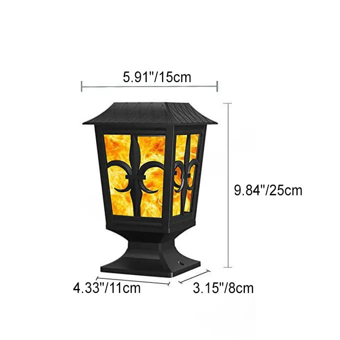 Outdoor Solar Flame Blinking Lantern LED Waterproof Garden Decorative Landscape Light