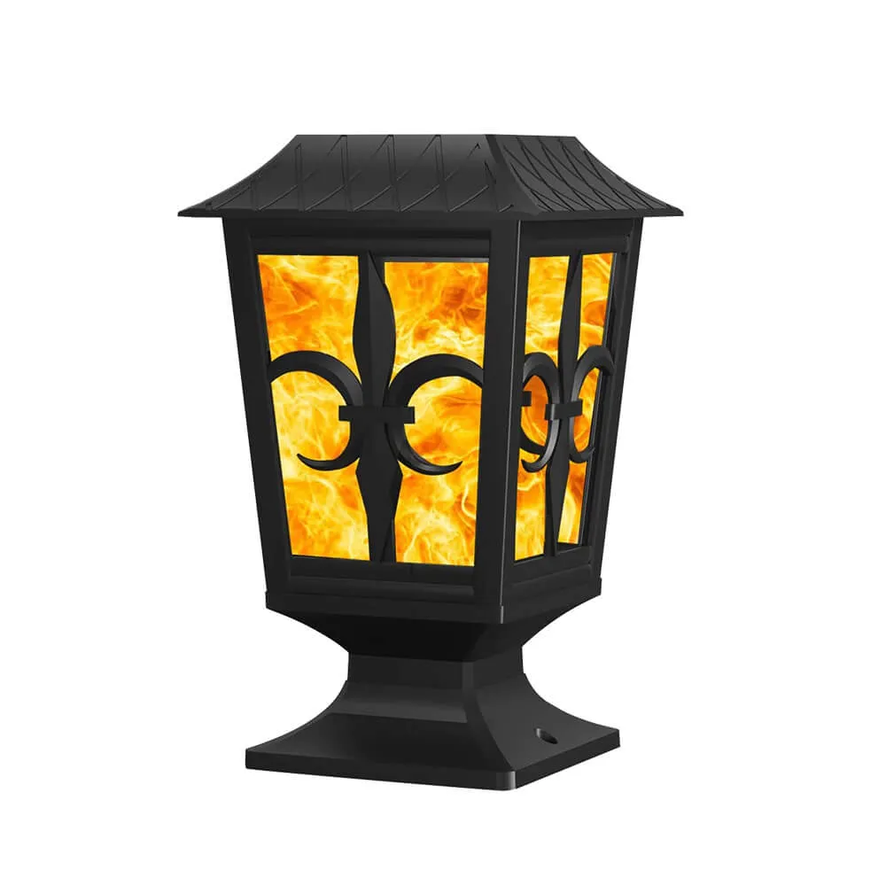 Outdoor Solar Flame Blinking Lantern LED Waterproof Garden Decorative Landscape Light