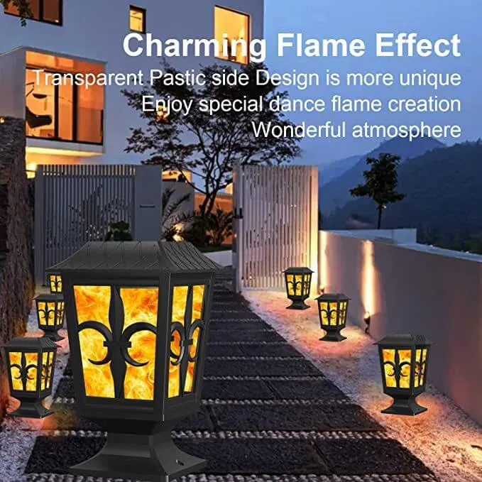 Outdoor Solar Flame Blinking Lantern LED Waterproof Garden Decorative Landscape Light