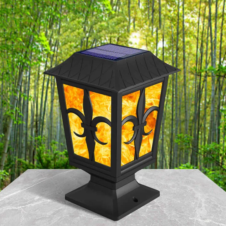 Outdoor Solar Flame Blinking Lantern LED Waterproof Garden Decorative Landscape Light