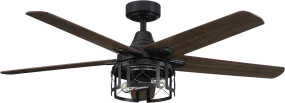 Parrot Uncle 52" Kolkata Industrial Ceiling Fan with Lighting and Remote Control New