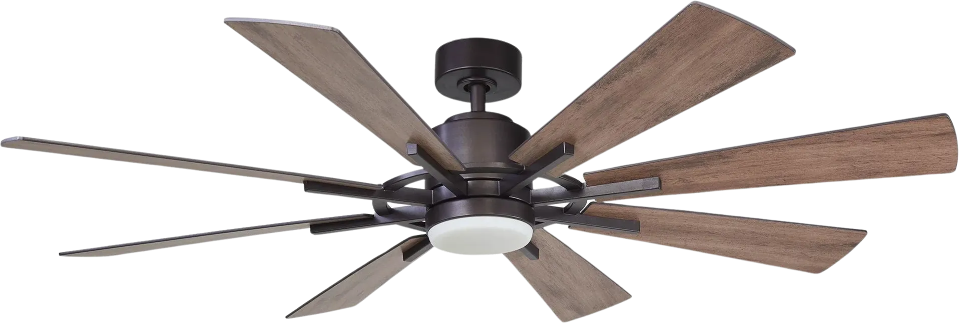 Parrot Uncle 60" Oretha Ceiling Fan Windmill Farmhouse Style with Lighting and Remote Control New