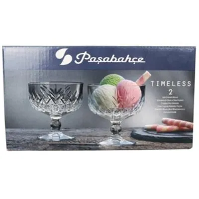 Pasabahce Timeless Glass Glass Ice Cream Dessert Bowl Cup 280ml 2pc 23907