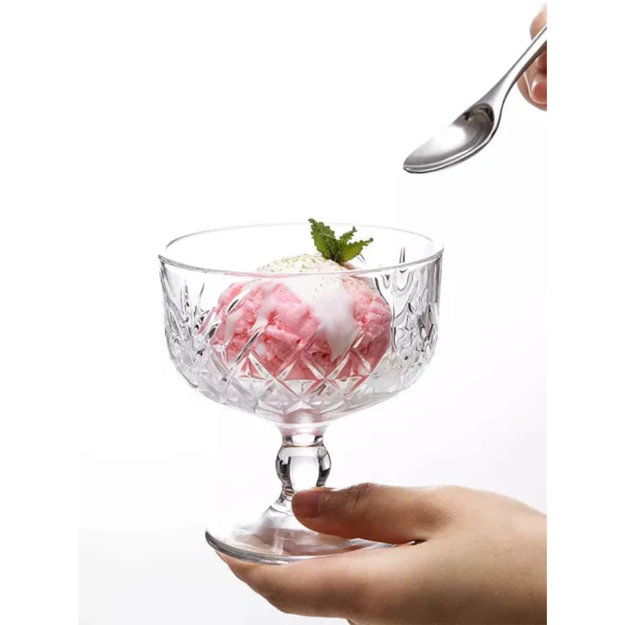 Pasabahce Timeless Glass Glass Ice Cream Dessert Bowl Cup 280ml 2pc 23907