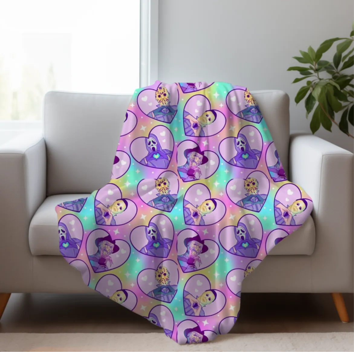 Pastel Hearts Blanket