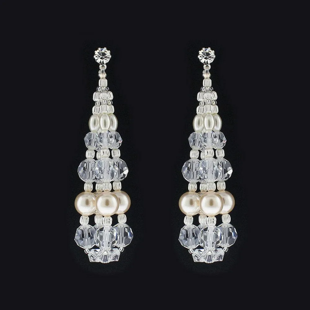 Pearl & Crystal Bauble Earrings