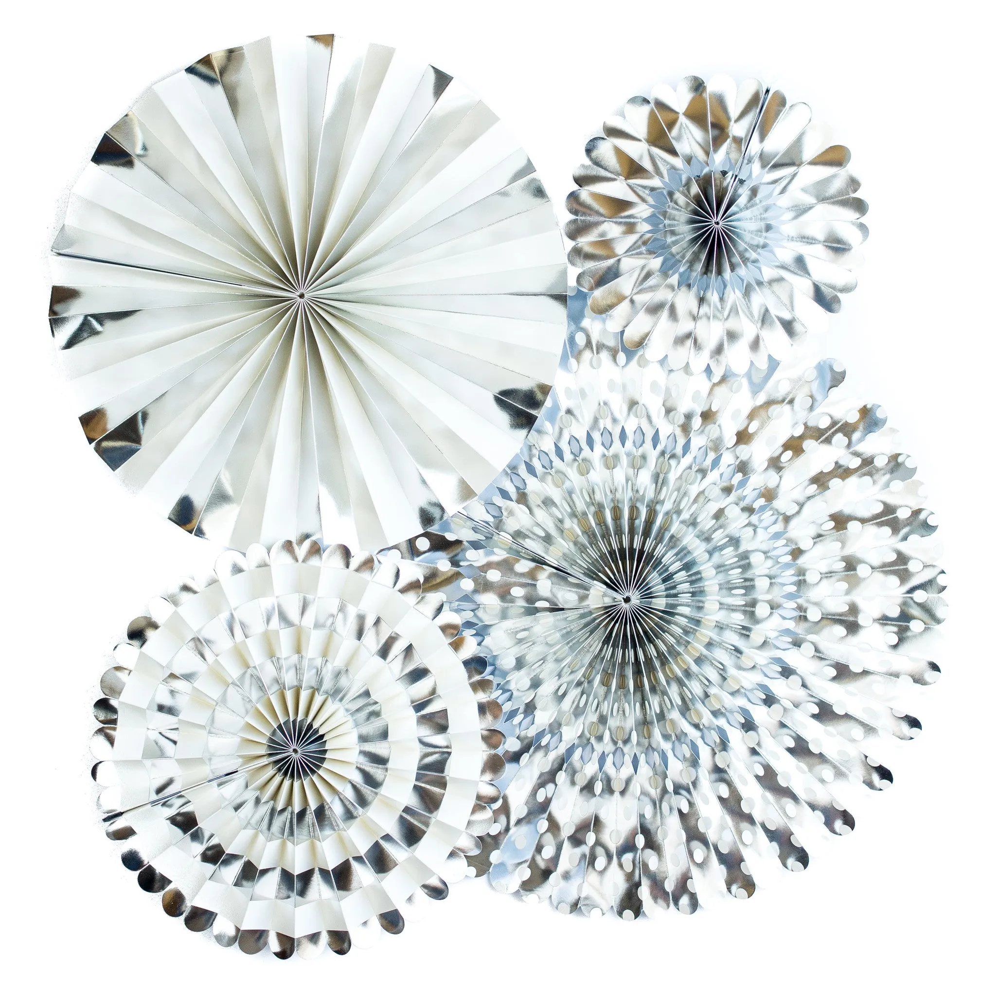 PGB211- Basics Party Fans-Silver