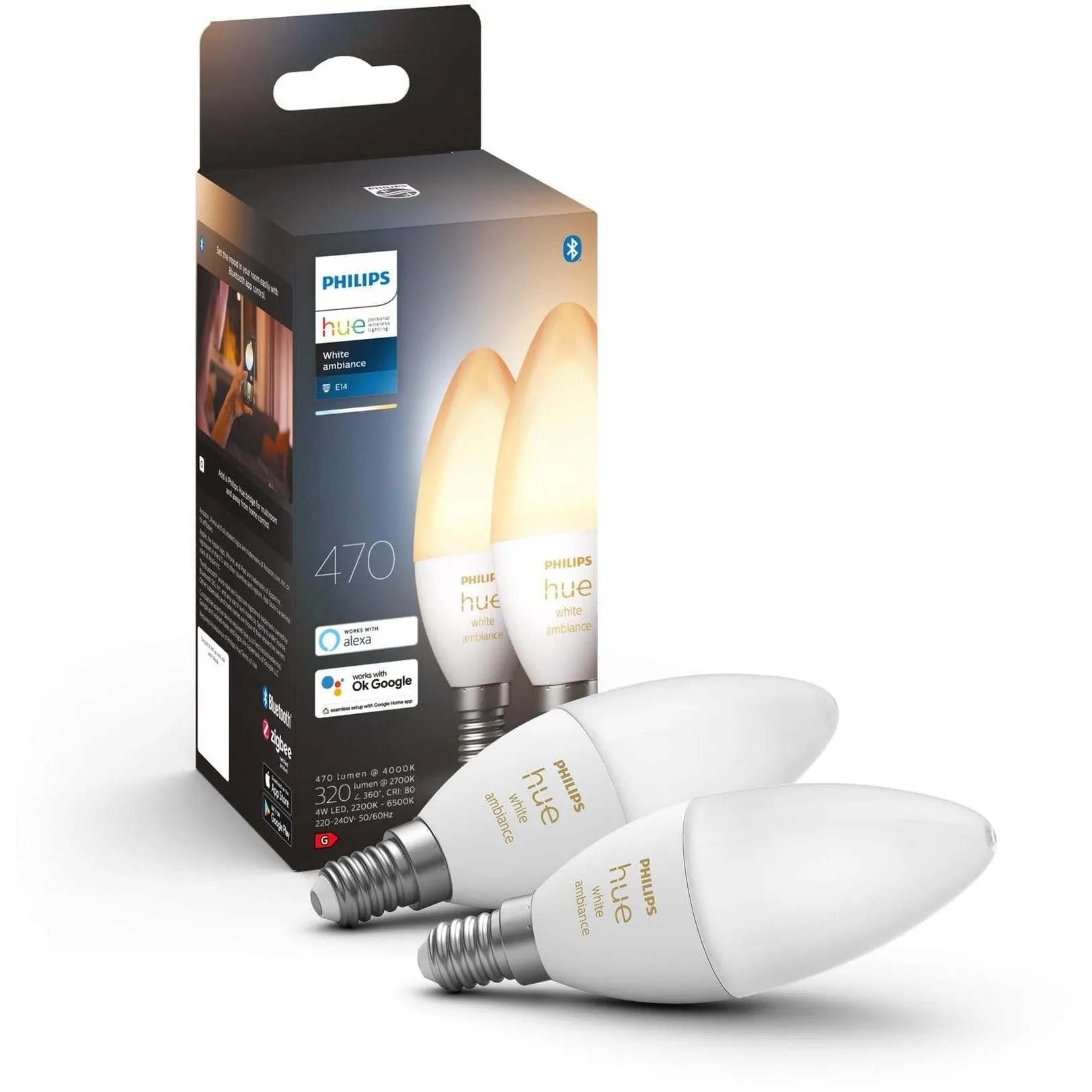 Philips Hue White Ambiance Duo-Erweiterung (E14, 470lm)