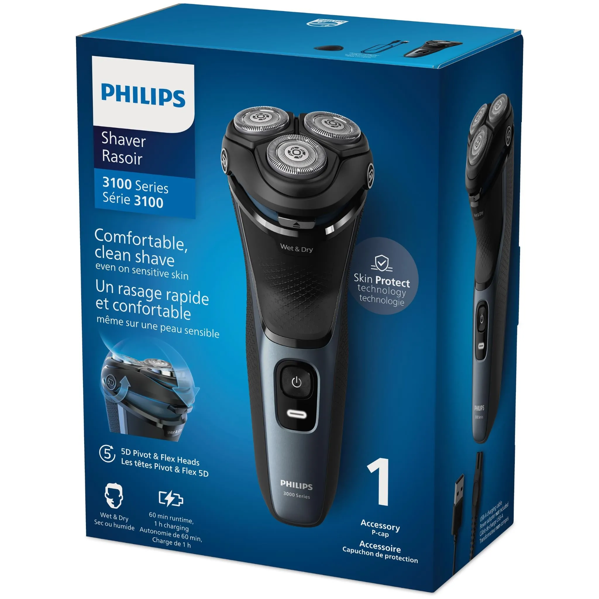 Philips Shaver Series 3000 Wet & Dry Electric Shaver