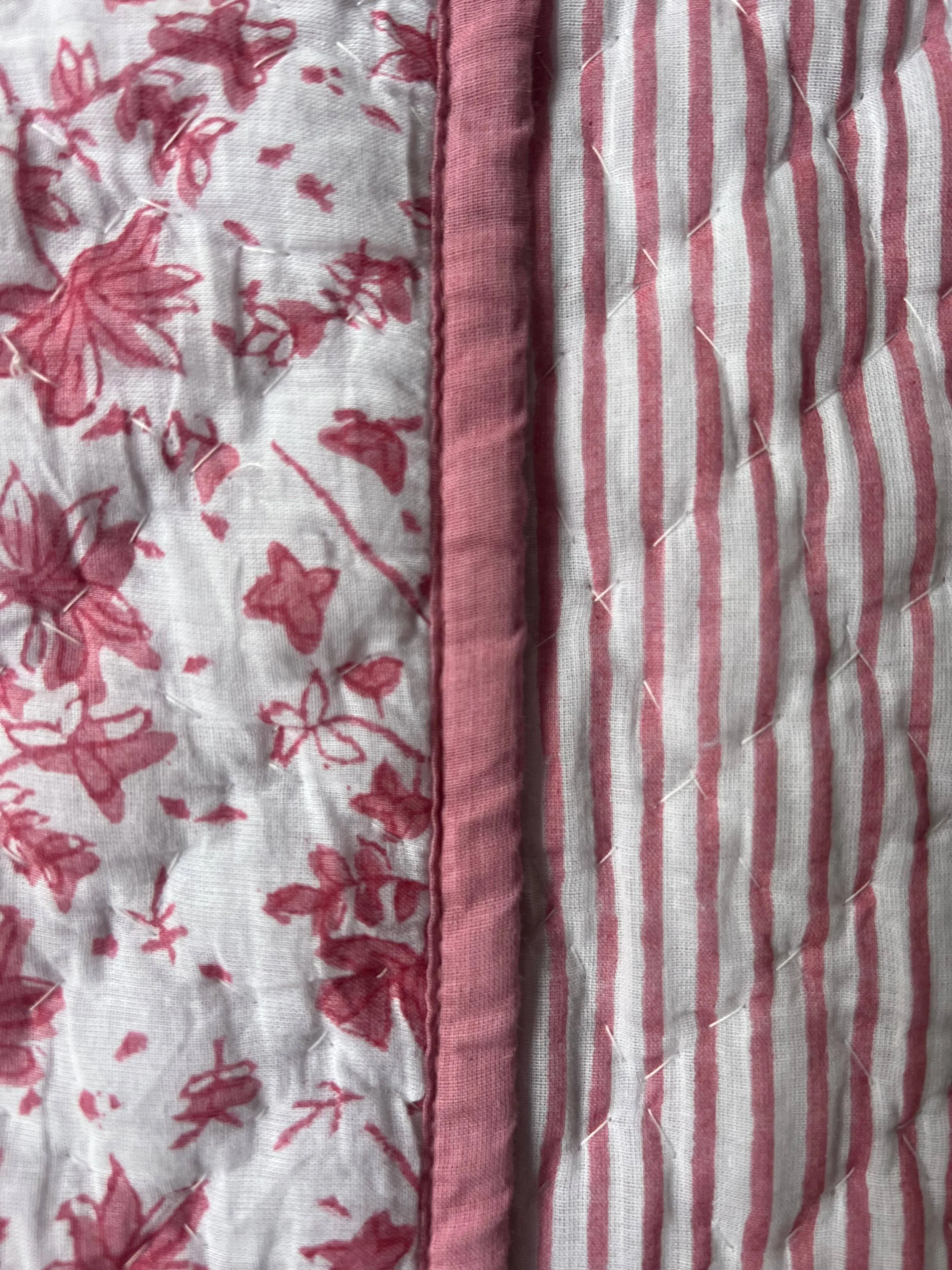 Pink Reversible Baby Blanket