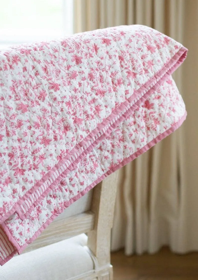 Pink Reversible Baby Blanket