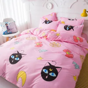 Pink Sailor Moon Luna Bedding Sheet AD10160