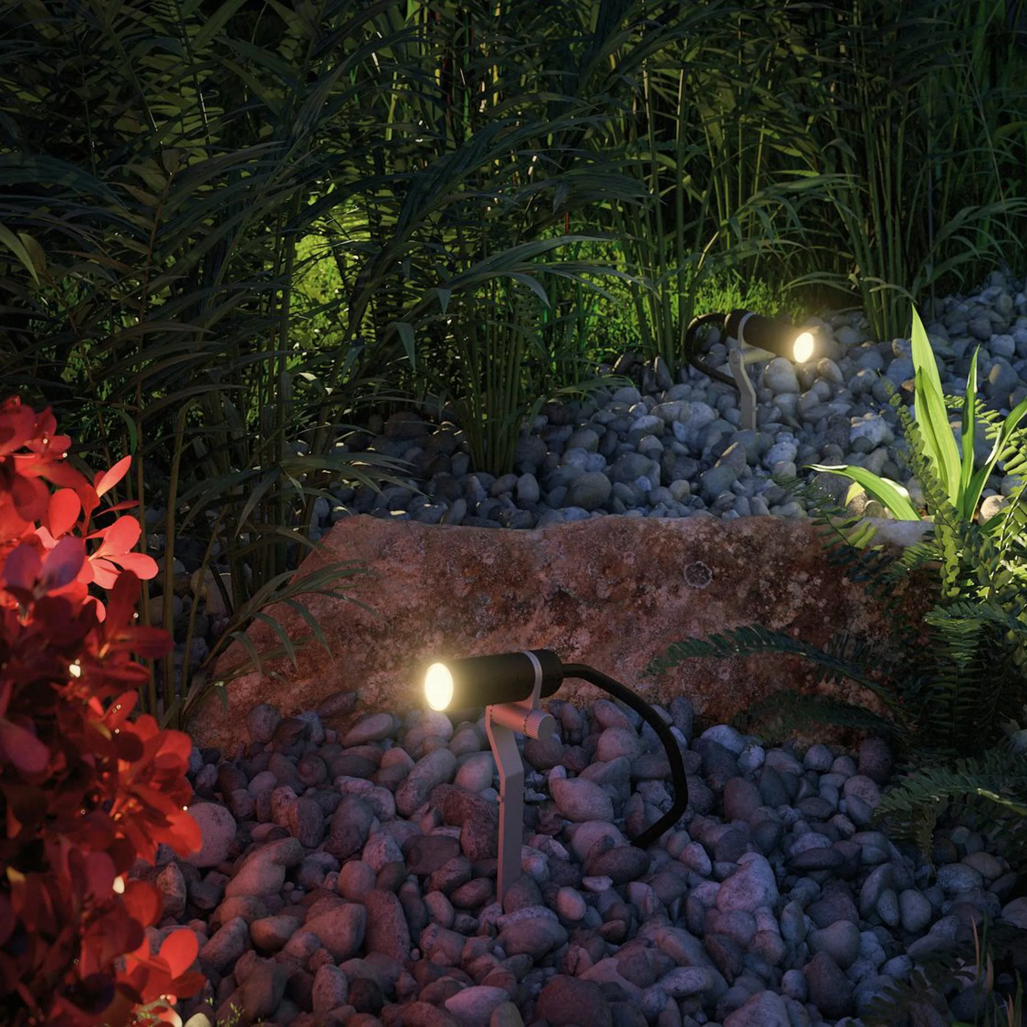 Plug & Shine Outdoor Plantini 2W LED Expansion Set in Anthracite