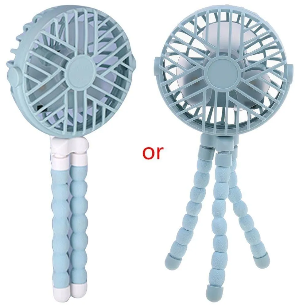 Portable Mini Stroller Fan, 600mAh, USB Rechargeable