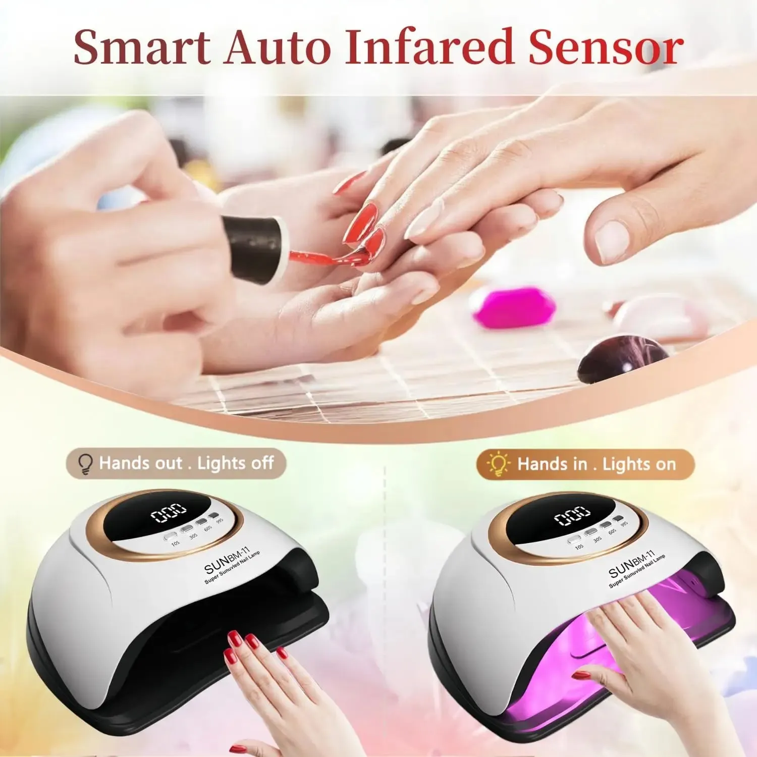 Professional UV LED Nail Lamp for Nails Gel Polish