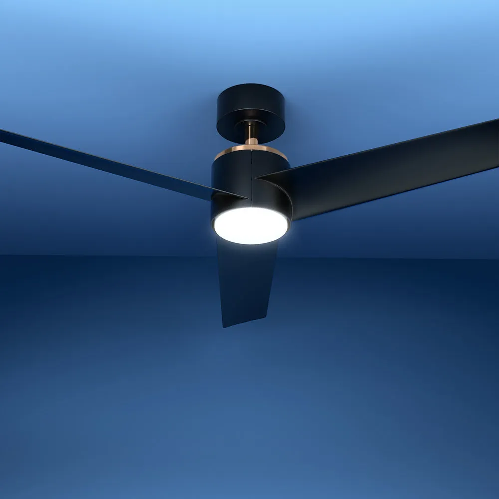 Quiet 52" Ceiling Fan w/ DC Motor, LED Light, Timer - Devanti