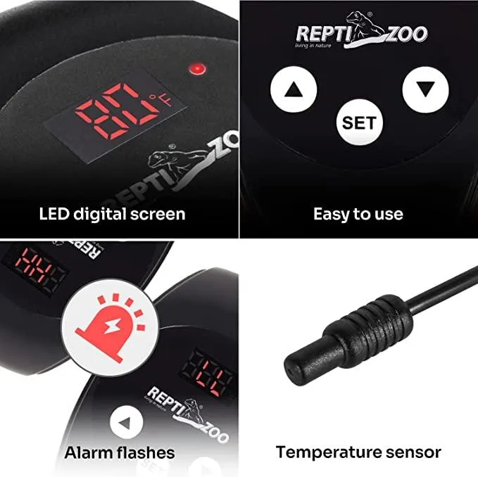 REPTIZOO Digital Temperature Controller Smart Dimming Thermostat Controller TC02