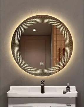 R.S Internationals Sirius Round LED Bathroom Mirror 3 LED Lights 18 INCH