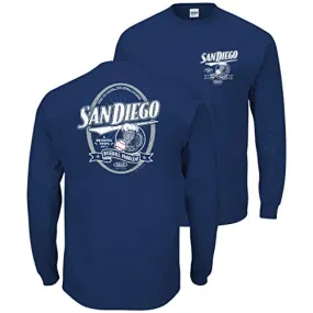 San Diego Baseball Fans. A Drinking Town with a Baseball Problem Navy T-Shirt (Sm-5x)