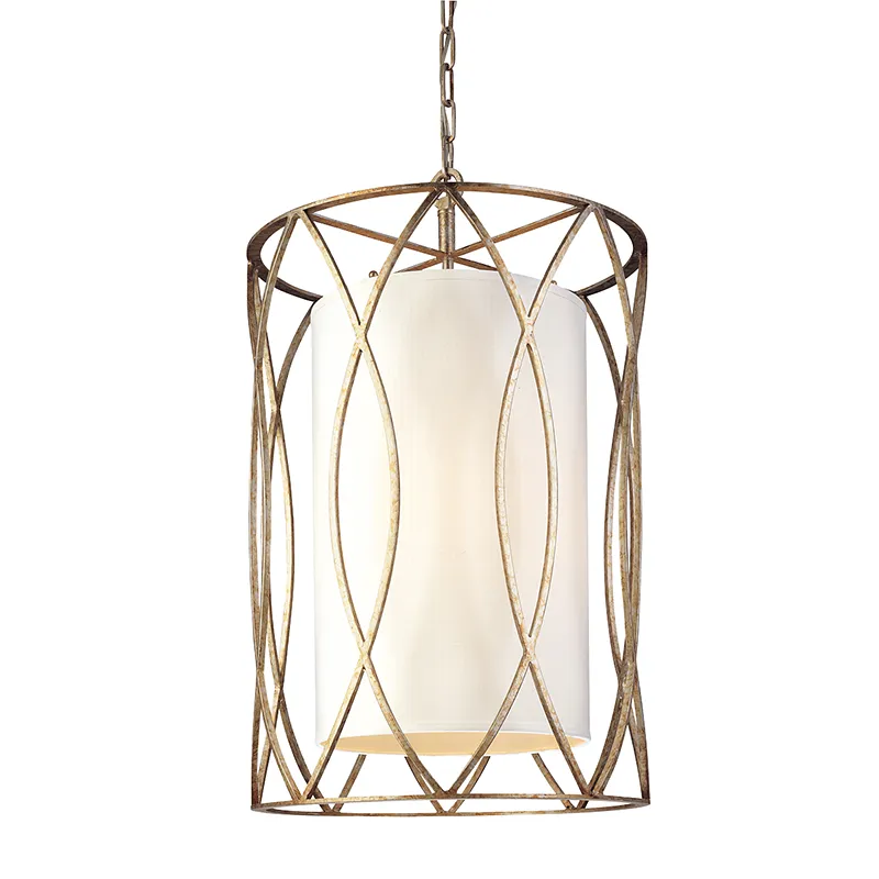 SAUSALITO 4 LIGHT PENDANT CHANDELIER, SILVER GOLD