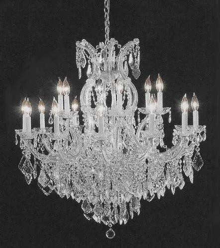 Set of 2-1 Chandelier Crystal Lighting Empress Crystal (TM) Chandeliers H 38" W37" and 1 Large Foyer/Entryway Maria Theresa Empress Crystal (tm) Chandelier Chandeliers Lighting! H 52" W 52" - 1EA CS/1/21510/15 1   1EA CS/918/36