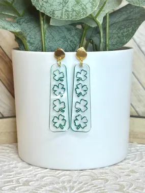 Shamrock Drop Stud Earrings