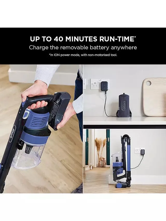 Shark IZ202UK Cordless Stick Vacuum Cleaner  40 Minutes Run Time  Blue.