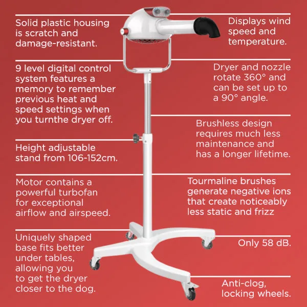 Shernbao Anionic Brushless Dryer with Heater   Stand